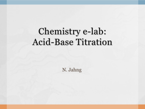 E-lab Chemistry: Acid-Base Titration