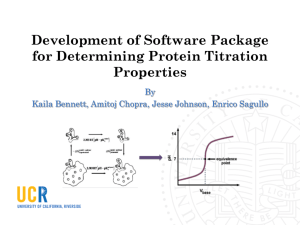 Development of Software Package for Determining Protein Titration