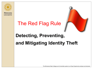 The Red Flag Rule - MnSCU Finance