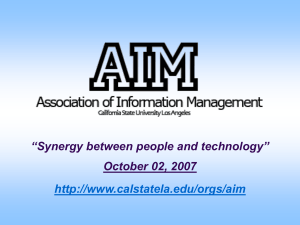 AIM - Association of Information Management