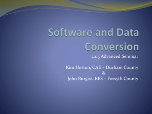 Software and Data Conversion