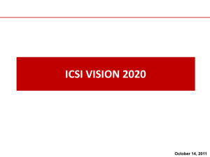 ICSI Vision 2020