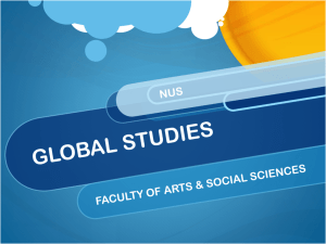 global studies - Faculty of Arts and Social Sciences