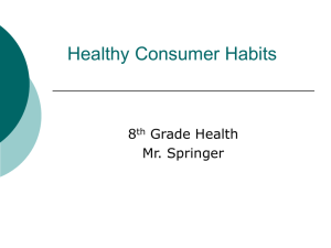 Healthy Consumer Habits