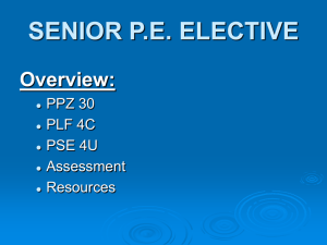Senior P.E. Elective