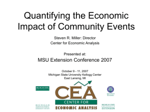 Quantifying the Economic Impact of Community Events: Presentation