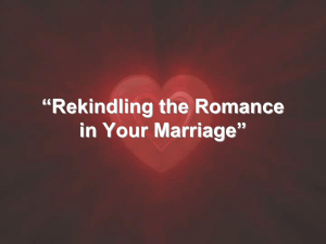 “Rekindling the Romance in Your Marriage”