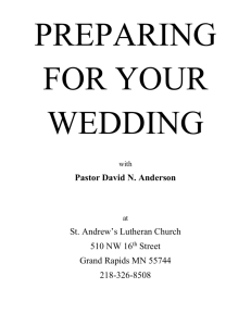 Wedding Packet - Saint Andrew's Lutheran Church