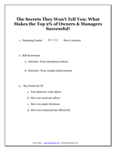 What Makes the Top 2% of Owners & Managers