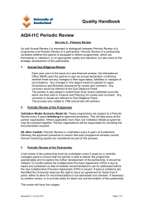 AQH-I1C Periodic Review