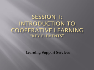 Introduction to Cooperative Learning