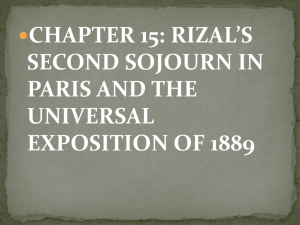 rizal's second sojourn in paris and the universal exposition of 1889