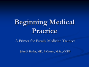 Beginning Medical Practice