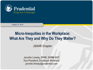 Micro Inequities in the Workplace