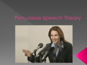 Persuasive Speech Theory