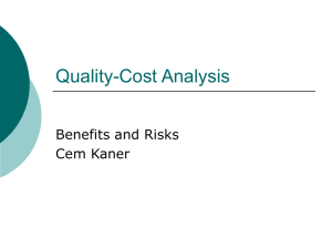 Quality-Cost Analysis - European Food Safety