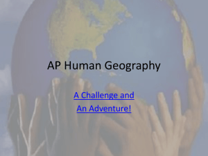 AP Human Geography Units