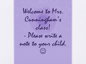 Please write a note to your child.