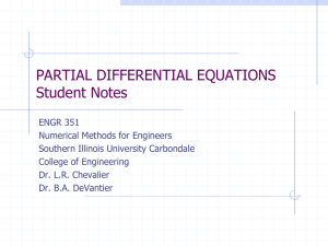 Partial Differential Equations - Civil and Environmental Engineering