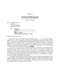 Form 4.1.2 The Surety's Financing Notice Letter to the Principal and