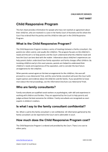 What are the steps in the Child Responsive Program?