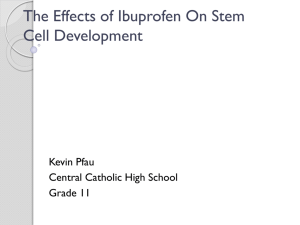 The Effects of Ibuprofen On Stem Cell Development
