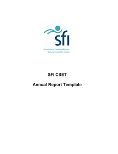 SFI CSET Annual Report Template