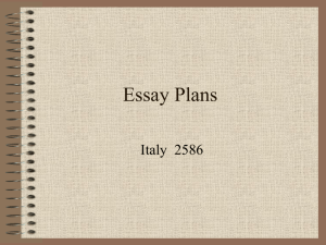 Essay Plans