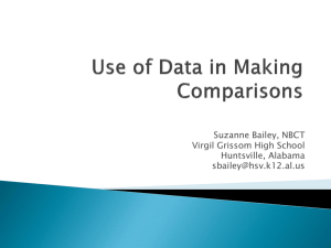 Use of Data in Making Comparisons