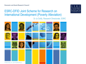 ESRC-DFID Joint Scheme for Research on International Development