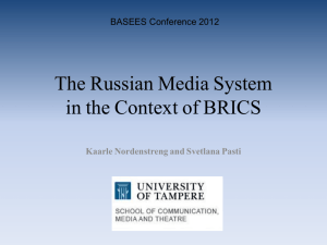 Russian Media System in the Context of BRICS