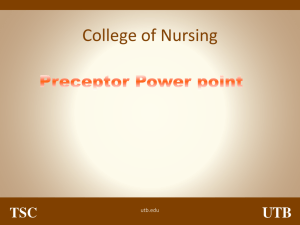 preceptor power point - The University of Texas at Brownsville