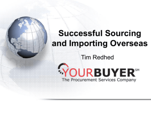 Successful Sourcing and Importing Overseas