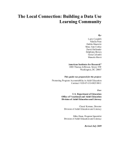 Chapter 1 The Local Connection: Building a Data Use Learning