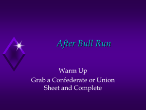 Outcomes of 1st Bull Run PPT