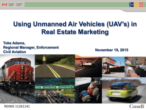 Using Unmanned Air Vehicles (UAV's) in Real