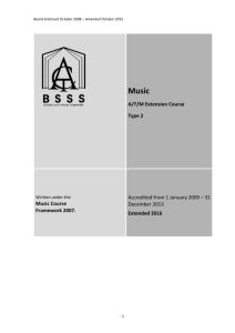 Music A - ACT Board of Senior Secondary Studies