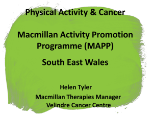 Macmillan Activity Promotion Programme