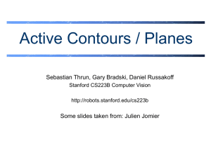 planes, snakes, and active contours - Sebastian Thrun