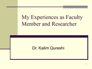 Teaching and Research Experiences