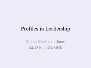 Profiles in Leadership - Dianne McAdams