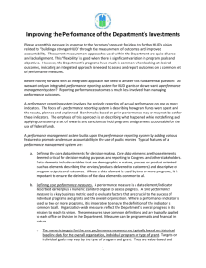 Improving the Performance of the Department's Investments Please