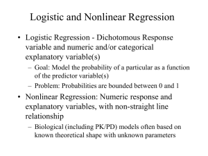 Logistic and Nonlinear Regression Models