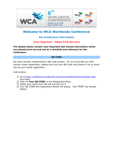 Welcome to WCA Worldwide Conference