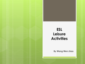ESL Leisure Activities