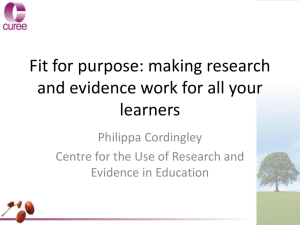 Making research and evidence work for all your learners