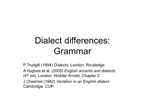 Dialect differences: Grammar