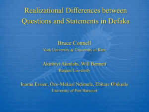 Realizational Differences between Questions and Statements in