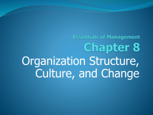 8. Organization Structure, Culture, and Change.
