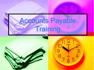 Accounts Payable Training - Accounts Payable Training